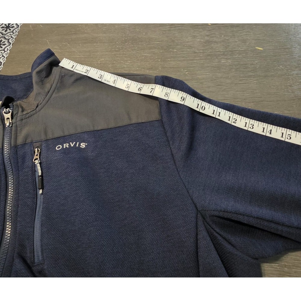 Orvis Classic Collection Fleece Lined Full Zip Blue/Gray Jacket Mens XL outdoors - Picture 8 of 15
